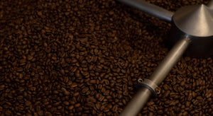 Desert Sun Coffee beans in roaster